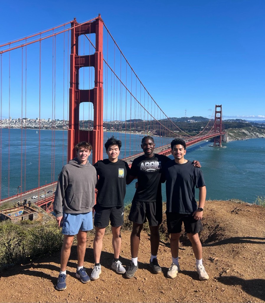 EY internship team at the Golden Gate Bridge