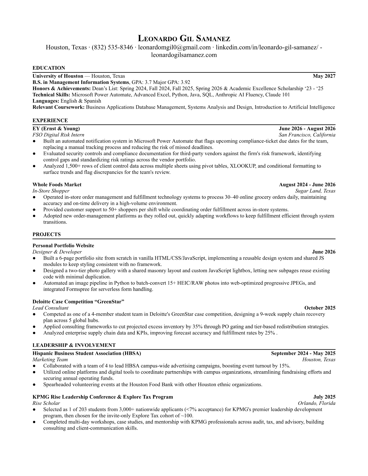 Leonardo Gil Samanez resume